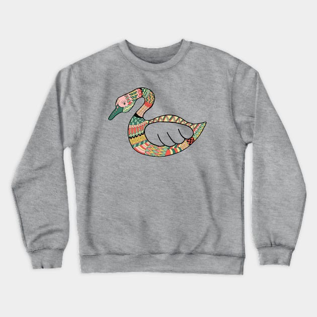 Pastel Swan Crewneck Sweatshirt by platypusinplaid